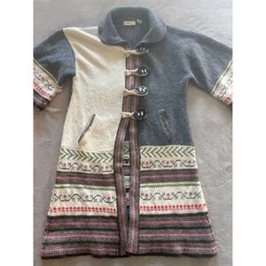 Sleeping on‎ Snow Women's Fair Isle Wool Blend Cardigan Coat Medium M